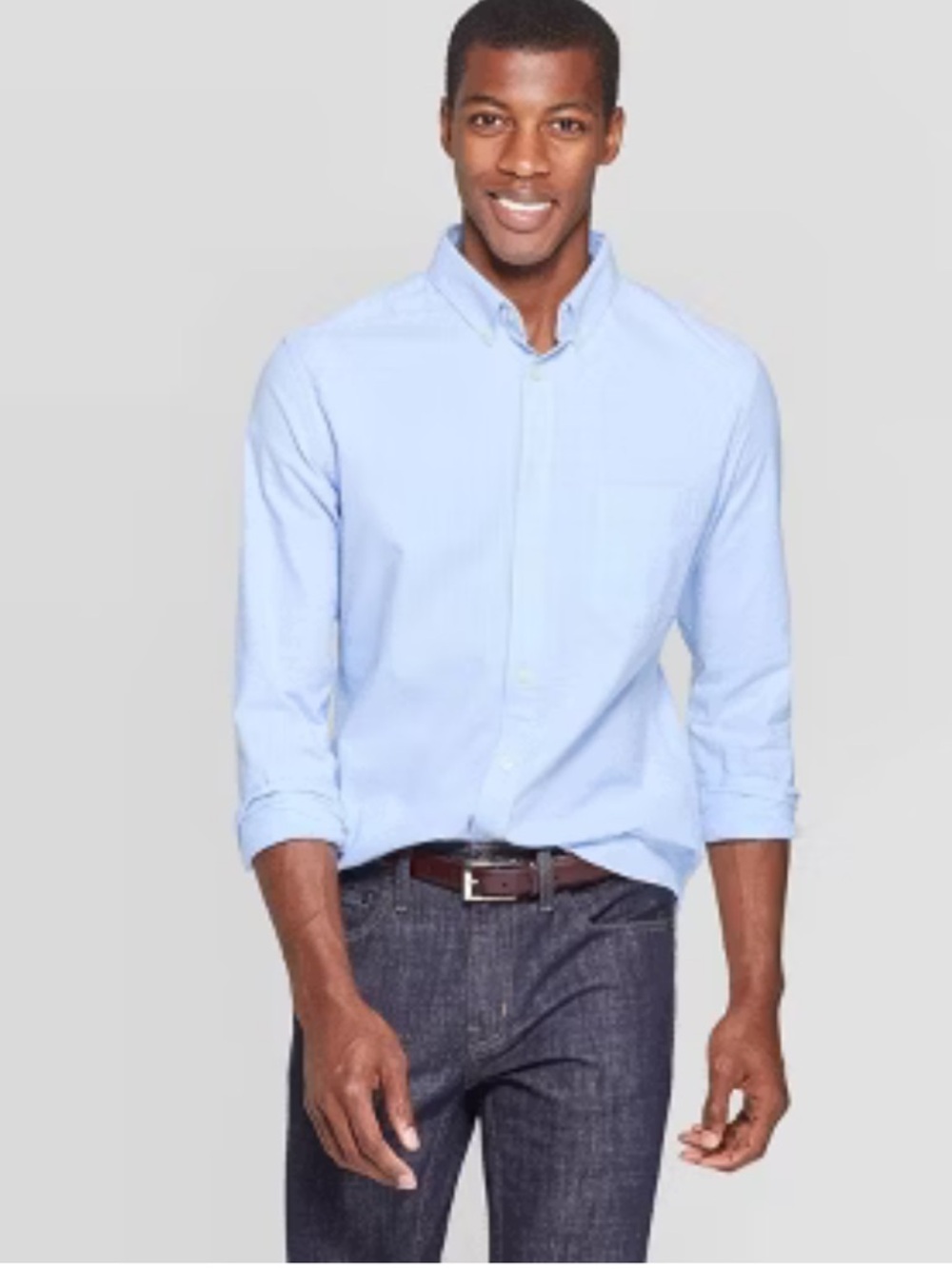 Goodfellow & Co Light Blue The Every Wear Oxford Button - Up Slim Fit Shirt